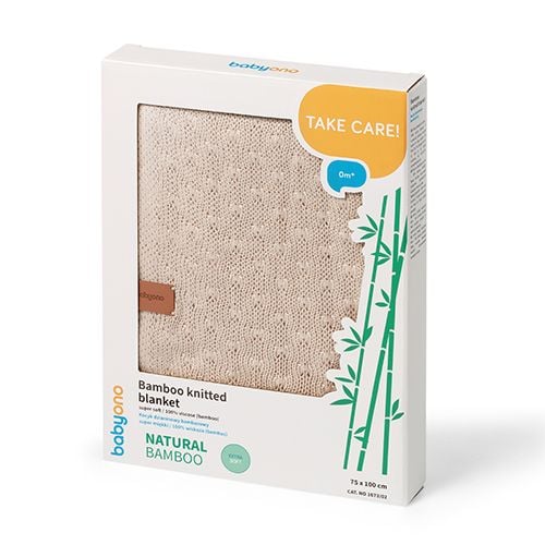 B.O.1673/02 Kocyk bambusowy jasny beż na Arena.pl