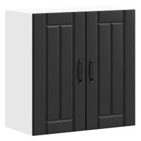 Szafka ścienna kuchenna Lucca Czarny Drewno klejone