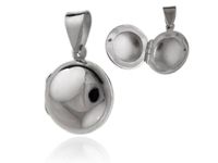 SREBRNY OTWIERANY OKRĄGŁY GŁADKI SEKRETNIK POŁYSK