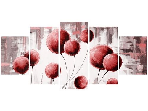 70CM 150CM OBRAZ 5 ELEM ABSTRAKCYJNE DMUCHAWCE CZERWIENI ŚCIENNY na Arena.pl