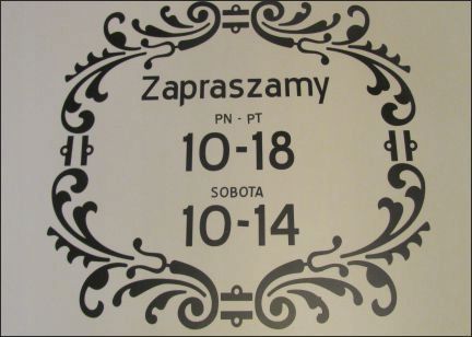 GODZINY OTWARCIA naklejka na okno szybę sklep czyn na Arena.pl