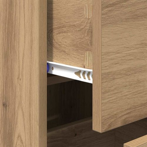 Bufet dąb artisan 34 x 34.5 x 90 cm Materiał drewnopochodny na Arena.pl