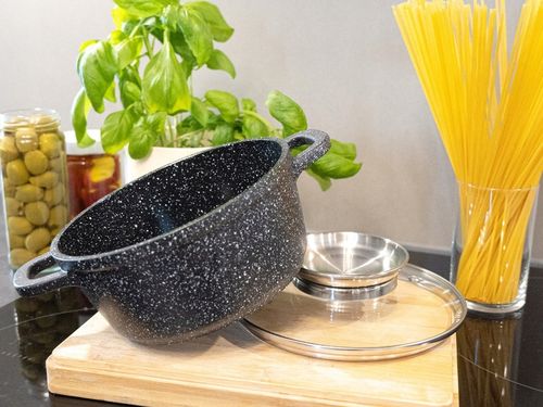 KOMPLET GARNKÓW MARMUROWYCH PATELNIA ZESTAW GARNKI INDUKCJA na Arena.pl