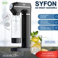 Saturator do wody gazowanej ViO SodaBoom SD-7006 z manometrem - Szary