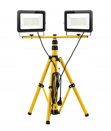 Halogen LED Statyw Naświetlacz 2x50W LED stojak + przewód + wtyczka na Arena.pl
