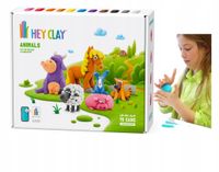 Masa Plastyczna Hey Clay Zestaw Zwierzęta Interaktywna Plastelina Nauka