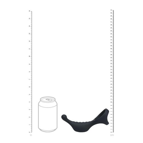 Vibrating Silicone Prostate Stimulator With Tri O Cockring - Black na Arena.pl