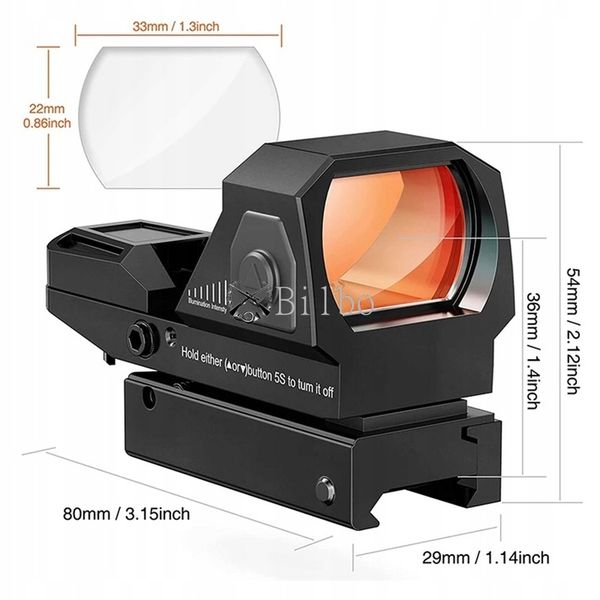 1X22X33 CZERWONA KROPKA CELOWNIK KOLIMATOROWY zdjęcie 2