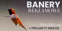 oczkowany BANER REKLAMOWY druk PLANDEKA 200x100 cm projekt w cenie