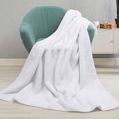 Kocyk z mikrofibry i polaru arktycznego do sublimacji - biały 127 x 152 cm