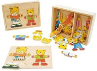 Ukladanka drewniana, Mis z dzieckiem