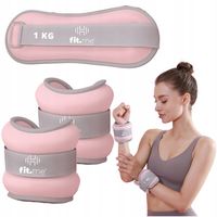 OBCIĄŻNIKI CIĘŻARKI NA KOSTKI NADGARSTKI RĘCE NOGI 2x1KG CIĘŻARKI FIT.ME