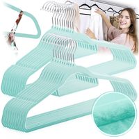 WIESZAKI NA UBRANIA WELUROWE DO SZAFY GARDEROBY ZESTAW 20szt WIESZAK