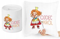 Dla Taty Zestaw Poduszka + Skarbonka Prezent Z Nadrukiem Ze Zdjęciem