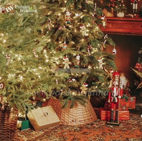 OSŁONA NA STOJAK POD CHOINKĘ WIKLINOWA Ø 45CM NATURALNA na Arena.pl