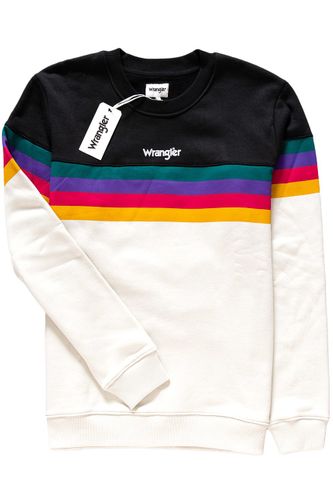 BLUZA WRANGLER RAINBOW SWEAT CLOUD BLUE W6B5HDB03 S na Arena.pl