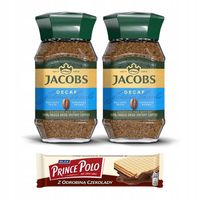 Kawa bezkofeinowa rozpuszczalna Jacobs Decaf 2x 100g, Prince Polo GRATIS