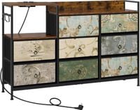 Komoda z 8 szufladami organizer z kontaktem regał w kwiaty szafka