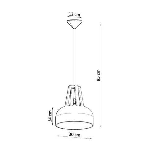 Lampa wisząca CASCO biała/czarna na Arena.pl