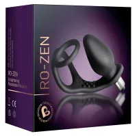 rocks off ro-zen - system wibrujący z pierścieniem silikonowym, czarny