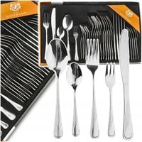 SZTUĆCE ZESTAW SZTUĆCÓW KOMPLET 30el dla 6 osob EVELINE +PUDEŁKO POŁYSK