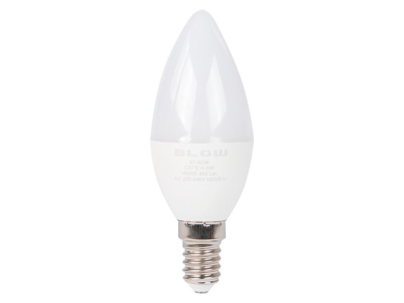 Żarówka LED  E14 C37 ECO 5W biała zdjęcie 1
