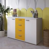 Matowa komoda R2 120 cm z szufladamiżółty