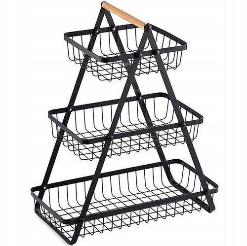 METALOWY KOSZ KOSZYK NA OWOCE WARZYWA TRZYPOZIOMOWY LOFT STOJAK PATERA na Arena.pl