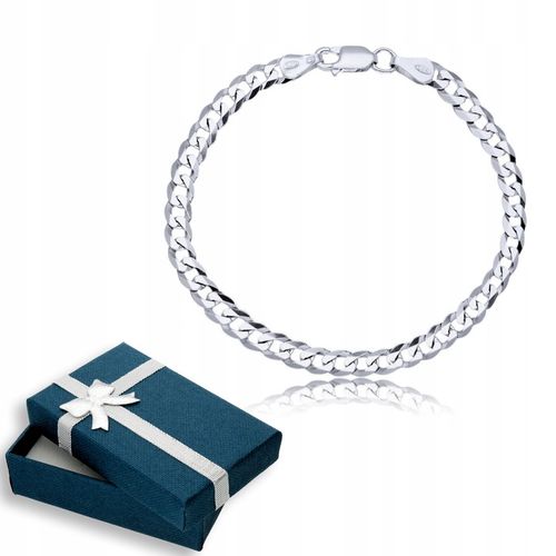 Srebrna Bransoletka 925 Męska Pancerka Dzień Ojca Taty na Arena.pl