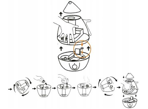 NAWILŻACZ POWIETRZA LAMPKA LED 7 KOLORÓW 25W 2,6L na Arena.pl