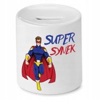 Skarbonka Dla Syna Super Synek Prezent Z Nadrukiem Ze Zdjęciem