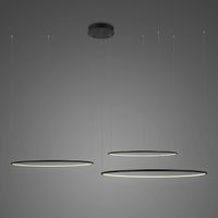 Lampa wisząca Ledowe Okręgi No.3 CO3 100cm 4K czarna
