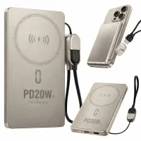 Powerbank szybki QC 3.0 i PD 5000 mAh 20w usb-c usb-l bezprzewodowy