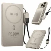 Powerbank szybki QC 3.0 i PD 5000 mAh 20w usb-c usb-l bezprzewodowy