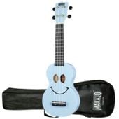Ukulele Sopranowe Jasnoniebieskie + Pokrowiec Light Blue Mahalo Smiley