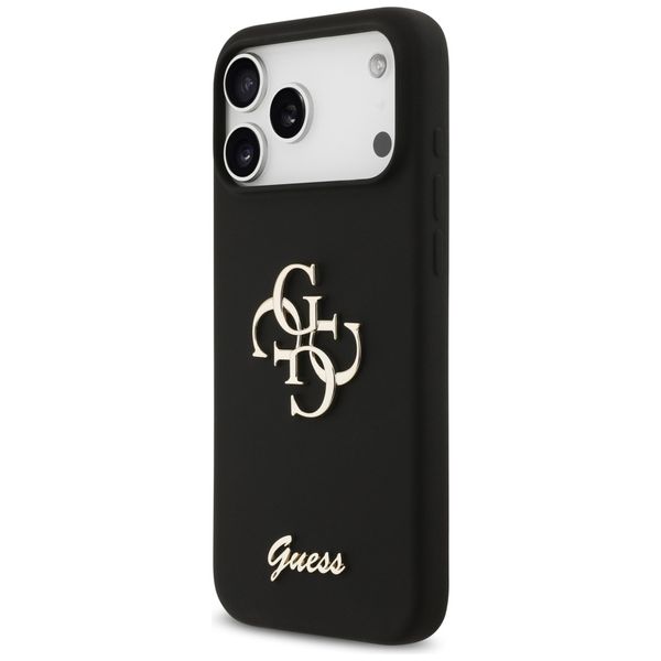 etui guess silicone big 4g script do     iphone 17 pro max czarny zdjęcie 2