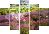 105CM 150CM ZEGAR 5 ELEM SŁONECZNY KRAJOBRAZ DRUK OBRAZ