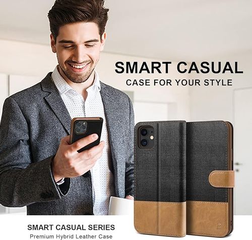 Etui iPhone 11 skóra ekologiczna z płótna na Arena.pl