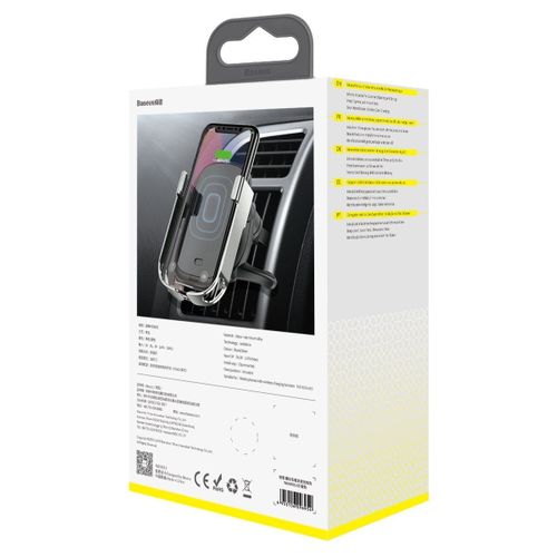 Baseus Rock-solid Electric Holder Wireless charger Silver na Arena.pl