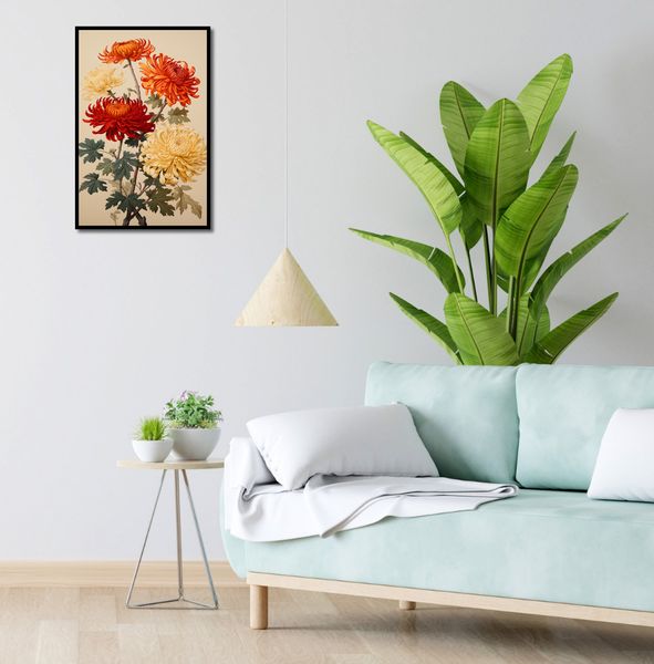 Plakat 40x60cm Tańczące Chryzantemy zdjęcie 4
