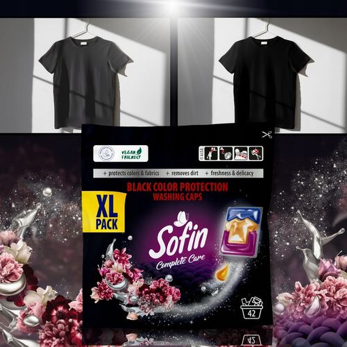 Sofin Kapsułki do Prania Kolorów Ciemnego Czarnego Ochrona Kolorów MIX 66x2 na Arena.pl