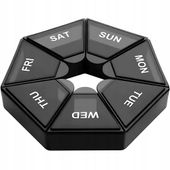 Organizer Na Leki Kasetka Pojemnik Na Tabletki Podział na 7 dni D 8 cm