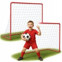 2x BRAMKA PIŁKARSKA ZESTAW DO PIŁKI NOŻNEJ SKŁADANE OGRODOWE 182x122