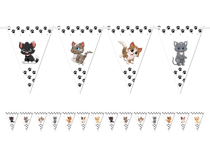 Girlanda flagi Kotki, 500 cm zdjęcie 1