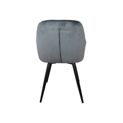 18153 Antracytowy komplet welurowych krzeseł 2 sztuki nowoczesne na Arena.pl