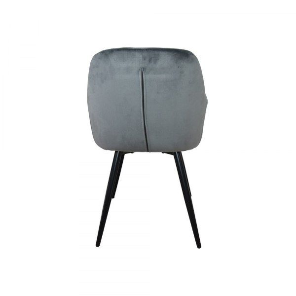 18153 Antracytowy komplet welurowych krzeseł 2 sztuki nowoczesne zdjęcie 5