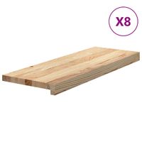 Stopnie schodowe, 8 szt., surowe 70x30x2 cm lite drewno dębowe