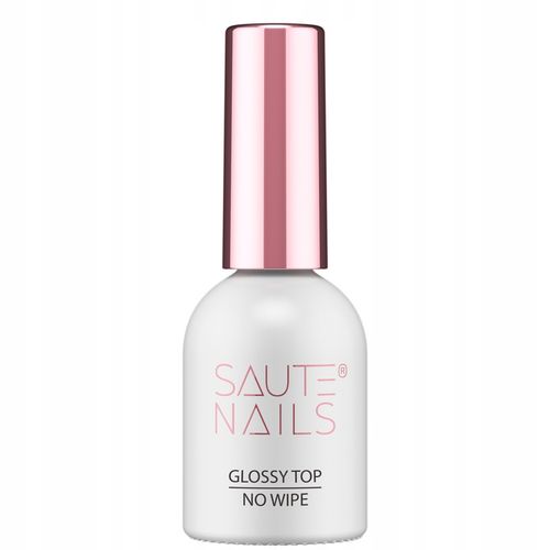 SAUTE NAILS GLOSSY TOP NO WIPE - 8ML BEZBARWNY TOP HYBRYDOWY na Arena.pl