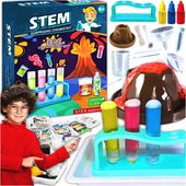 EKSPERYMENTY DLA DZIECI ZESTAW EDUKACYJNY WULKAN MAŁY CHEMIK 14W1 WYBUCH