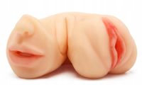 MASTURBATOR SZTUCZNA POCHWA CIPKA USTA 2w1 WAGINA